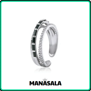 Black line layered Ring