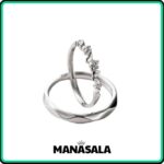 Nhẫn đôi bạc MANASALA hồ điệp uyên ương đính đá gắn kết - Hình ảnh 3